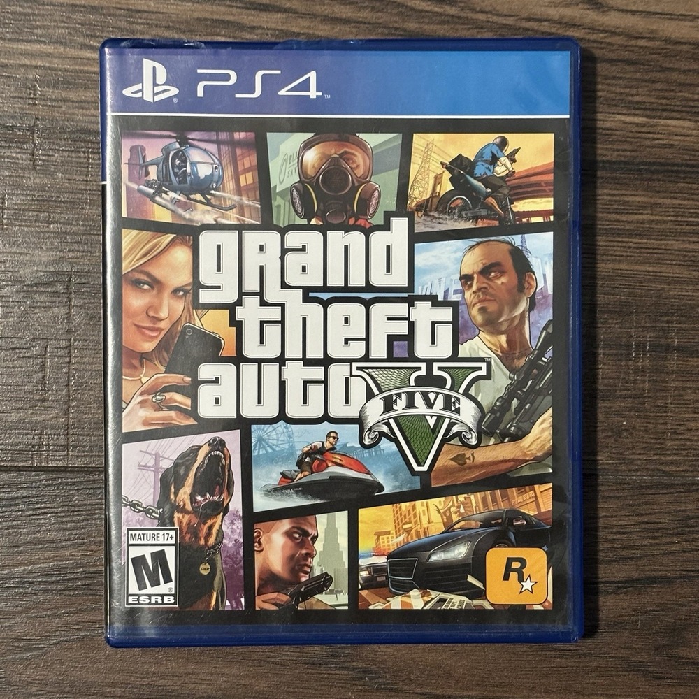 Grand Theft Auto V GTA 5 PlayStation 4 PS4 Complete Game Disc Manual USA Version